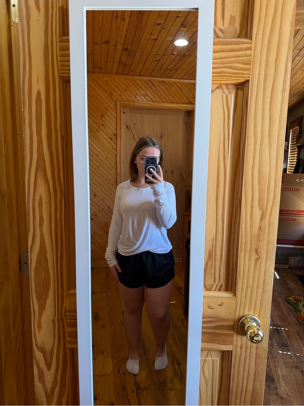 Avia White Long-Sleeve Lightweight Performance Top